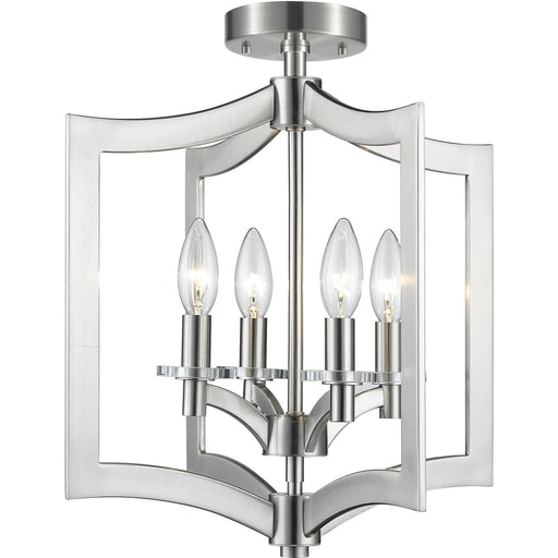 Zander Brushed Nickel Semi-Flushmount | theLightShop