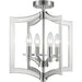 Zander Brushed Nickel Semi-Flushmount | theLightShop