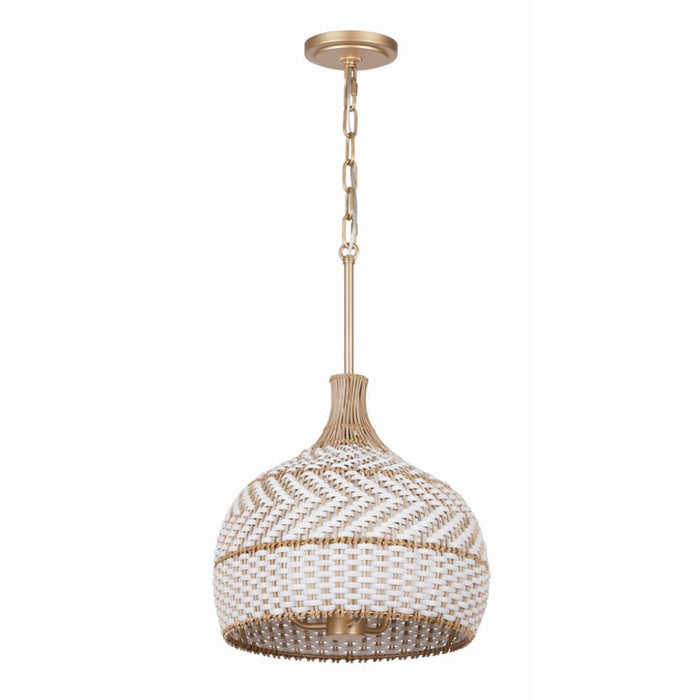 Zanzibar Soft Gold 3 Light Pendant Crystorama ZAN-9003-SG - Pendants