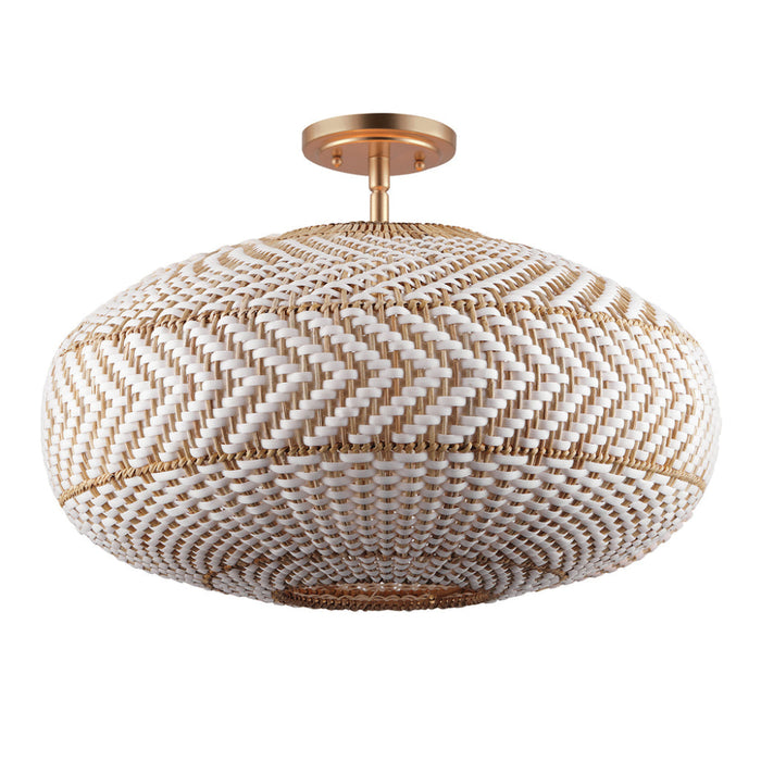 Zanzibar Soft Gold 4 Light Semi-Flushmount Crystorama ZAN-9014-SG_CEILING - Semi-Flushmounts