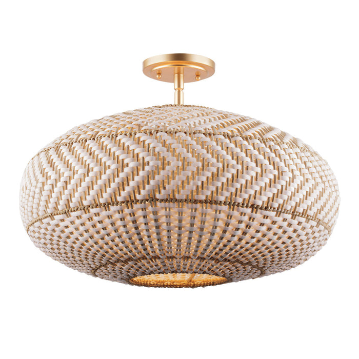 Zanzibar Soft Gold 4 Light Semi-Flushmount Crystorama ZAN-9014-SG_CEILING - Semi-Flushmounts