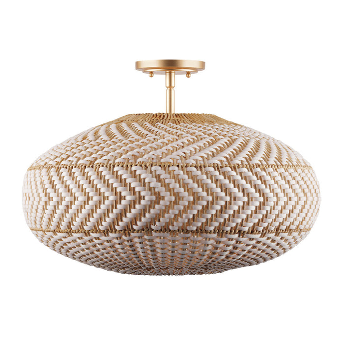 Zanzibar Soft Gold 4 Light Semi-Flushmount Crystorama ZAN-9014-SG_CEILING - Semi-Flushmounts