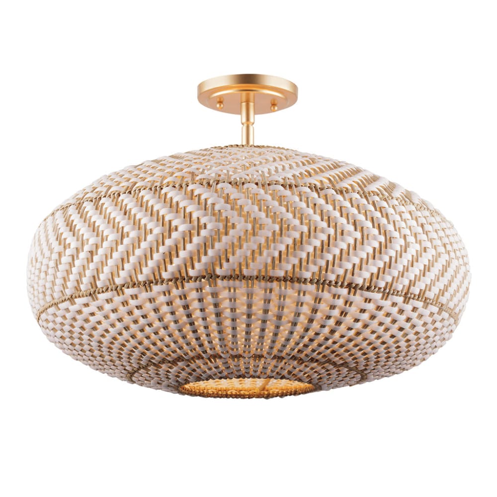 Zanzibar Soft Gold 4 Light Semi-Flushmount Crystorama ZAN-9014-SG_CEILING - Semi-Flushmounts