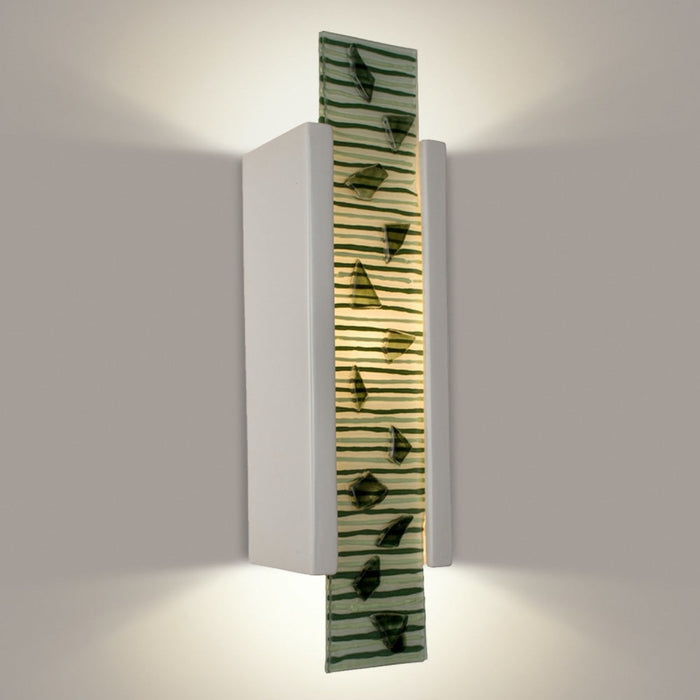 Zen Garden White Gloss and Multi Seaweed Wall Sconce - Wall Sconce