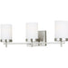 Zire Brushed Nickel Vanity Fixture - Bath & Vanity