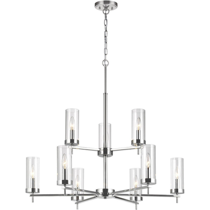 Zire Chrome Chandelier - Chandeliers