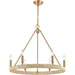 Abaca Satin Brass Chandelier - Chandeliers