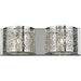 Aramis Polished Chrome Clear Crystal 2 Light Halogen Wall Sconce - Wall Sconces