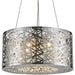 Aramis Polished Chrome Clear Crystal 6 Light Halogen Chandelier - Chandeliers