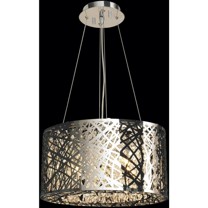 Aramis Polished Chrome Clear Crystal 9 Light Halogen Chandelier - Chandeliers