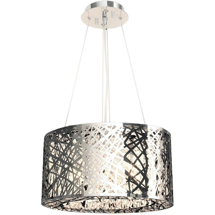 Aramis Polished Chrome Clear Crystal 9 Light Halogen Chandelier - Chandeliers