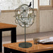 Armillary Antique Bronze Clear Crystal 4 Light Table Lamp - Table Lamps