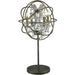Armillary Antique Bronze Clear Crystal 4 Light Table Lamp - Table Lamps