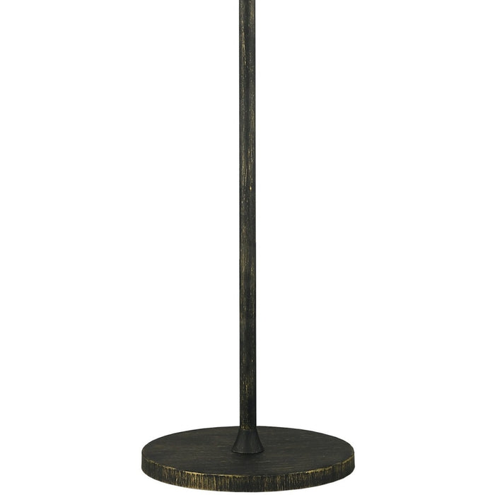 Armillary Antique Bronze Golden Teak Crystal 6 Light Table Lamp - Table Lamps