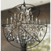 Armillary Polished Chrome Golden Teak Crystal 13 Light Chandelier - Chandeliers