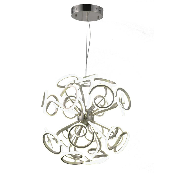 Asimov Matte Nickel 1 Light LED Chandelier - Chandeliers
