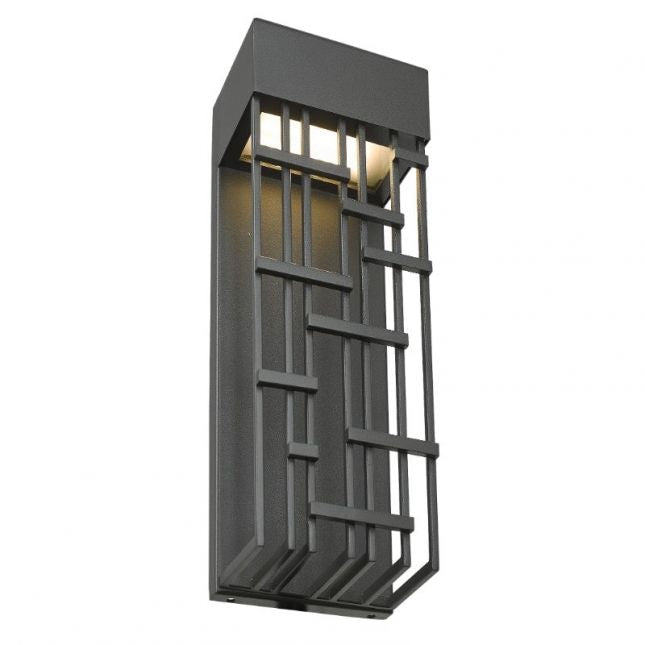 Aspen Matte Black 3 Light LED Outdoor Wall Sconce - Outdoor Wall Sconces