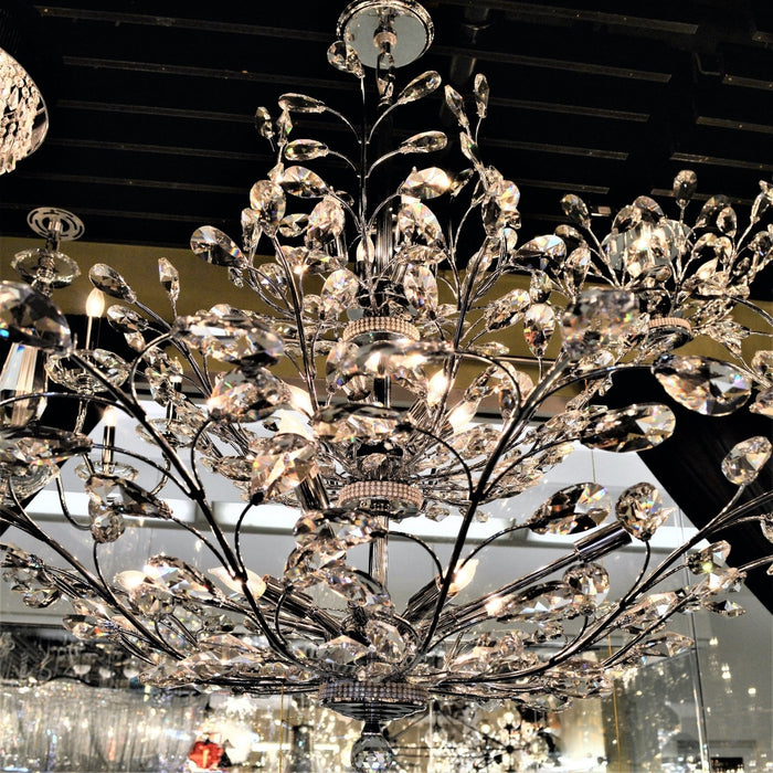 Aspen Polished Chrome Clear Crystal 18 Light Chandelier - Chandeliers