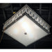 Athens Polished Chrome Clear Crystal 6 Light Flushmount - Flushmounts