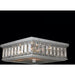 Athens Polished Chrome Clear Crystal 6 Light Flushmount - Flushmounts
