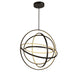 Atom Matte Black 1 Light LED Chandelier - Chandeliers