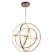 Atom Matte Nickel 1 Light LED Chandelier - Chandeliers
