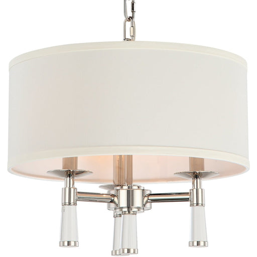 Baxter 3 Light Polished Nickel Chandelier - Chandeliers