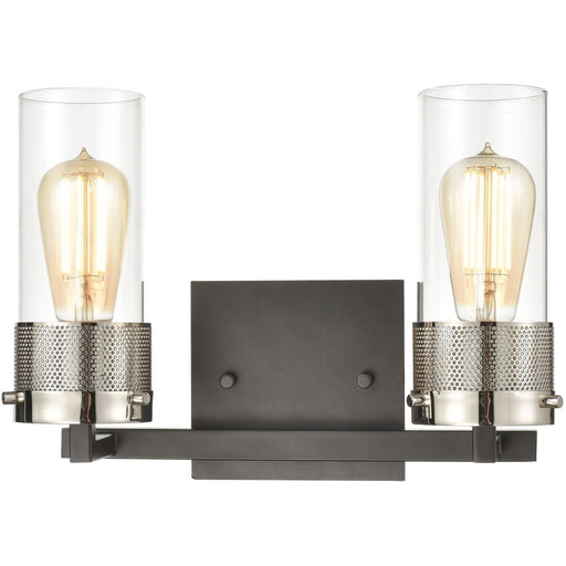 Bergenline Matte Black Polished Nickel Outdoor Vanity Light - Bath & Vanity