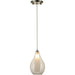 Botella Matte Nickel Clear Glass 1 Light Halogen Pendant - Pendants