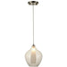 Botella Matte Nickel Clear Glass 1 Light Halogen Pendant - Pendants