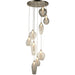 Botella Matte Nickel Clear Glass 9 Light Halogen Pendant - Pendants