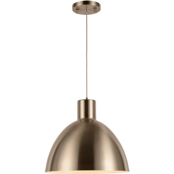 Bowery Matte Nickel 1 Light LED Pendant - Pendants