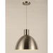 Bowery Matte Nickel 1 Light LED Pendant - Pendants