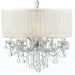 Brentwood 12 Light Drum Shade Polished Chrome Chandelier - Chandeliers