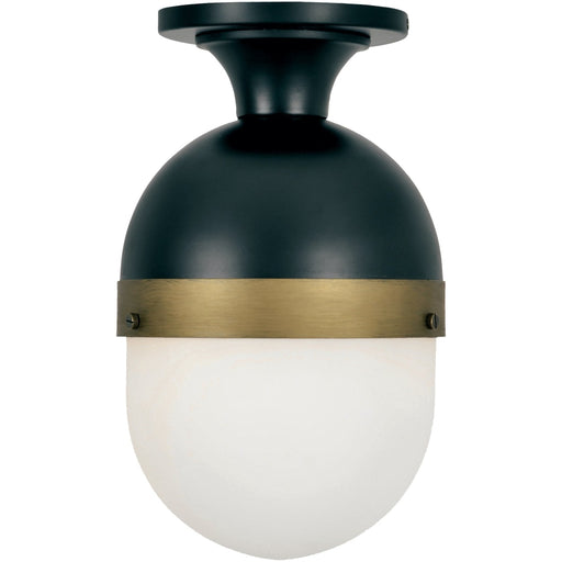 Brian Patrick Flynn for Crystorama Capsule Outdoor 1 Light Matte Black Textured Gold Outdoor Ceiling Mount - Outdoor Ceiling Mount