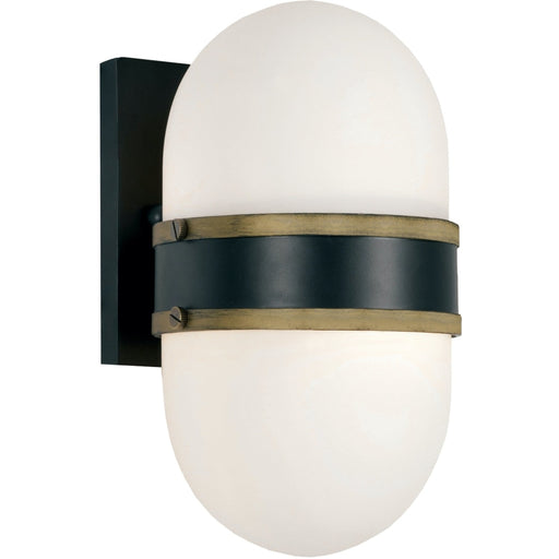Brian Patrick Flynn for Crystorama Capsule Outdoor 1 Light Matte Black Textured Gold Wall Mount - Outdoor Wall Mount
