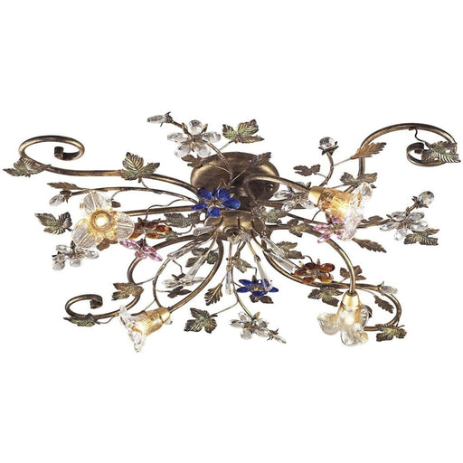 Brillare Bronzed Rust Semi Flush Mount - Semi-Flushmounts