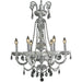 Carnivale Polished Chrome Clear Crystal 6 Light Chandelier - Chandeliers