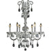 Carnivale Polished Chrome Clear Crystal 6 Light Chandelier - Chandeliers