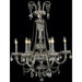 Carnivale Polished Chrome Golden Teak Crystal 6 Light Chandelier - Chandeliers