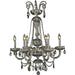 Carnivale Polished Chrome Golden Teak Crystal 6 Light Chandelier - Chandeliers