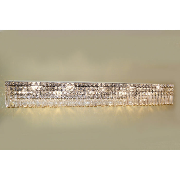 Cascade Polished Chrome Clear Crystal 10 Light Vanity Bath - Vanity Bath
