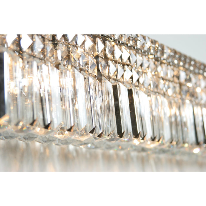 Cascade Polished Chrome Clear Crystal 10 Light Vanity Bath - Vanity Bath