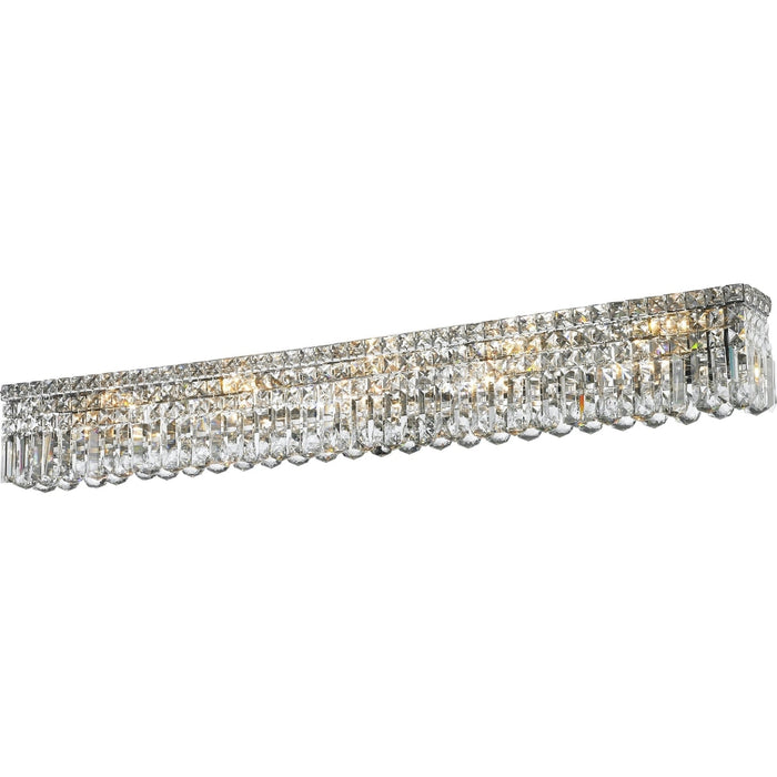 Cascade Polished Chrome Clear Crystal 10 Light Vanity Bath - Vanity Bath