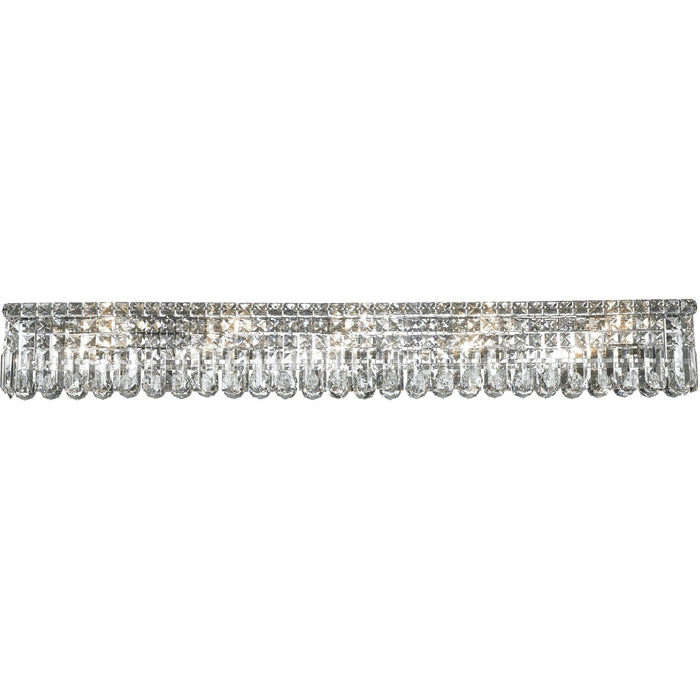 Cascade Polished Chrome Clear Crystal 10 Light Vanity Bath - Vanity Bath