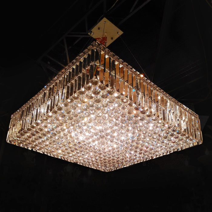Cascade Polished Chrome Clear Crystal 12 Light Chandelier - Chandeliers