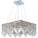 Cascade Polished Chrome Clear Crystal 12 Light Chandelier - Chandeliers