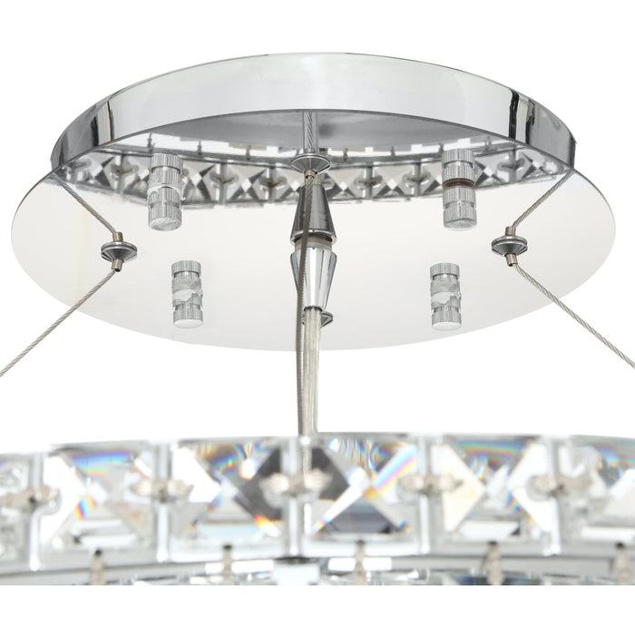 Cascade Polished Chrome Clear Crystal 12 Light Chandelier - Chandeliers
