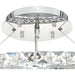 Cascade Polished Chrome Clear Crystal 12 Light Chandelier - Chandeliers