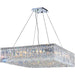 Cascade Polished Chrome Clear Crystal 12 Light Chandelier - Chandeliers